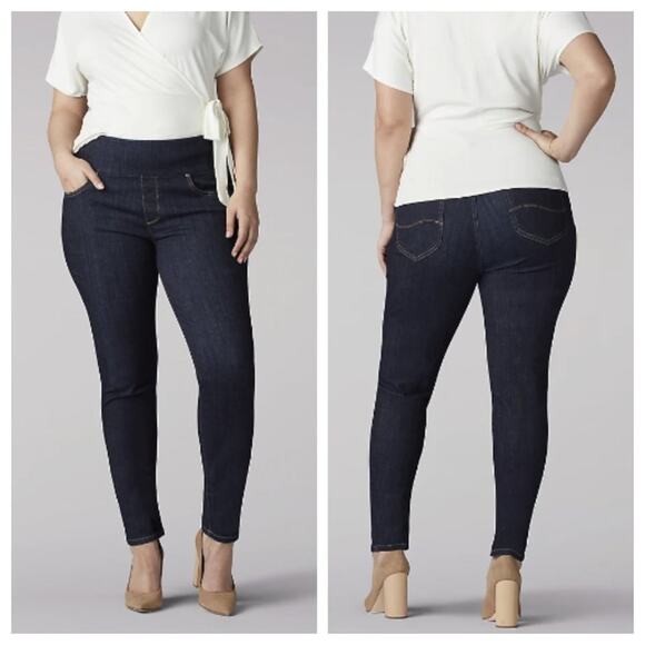 NWOT Lee Sculpting Slim Fit Skinny Pull On Jean Slumber 26WP - Picture 1 of 9